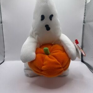 Ty Beanie Baby GHOUL the Halloween Ghost Vintage Ty Plush Stuffed Toy